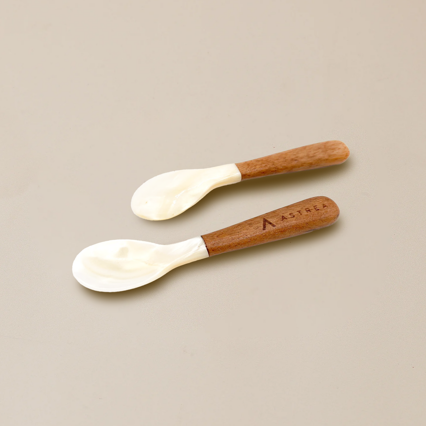 Astrea Mother of Pearl Spoon w/ Wooden Handle