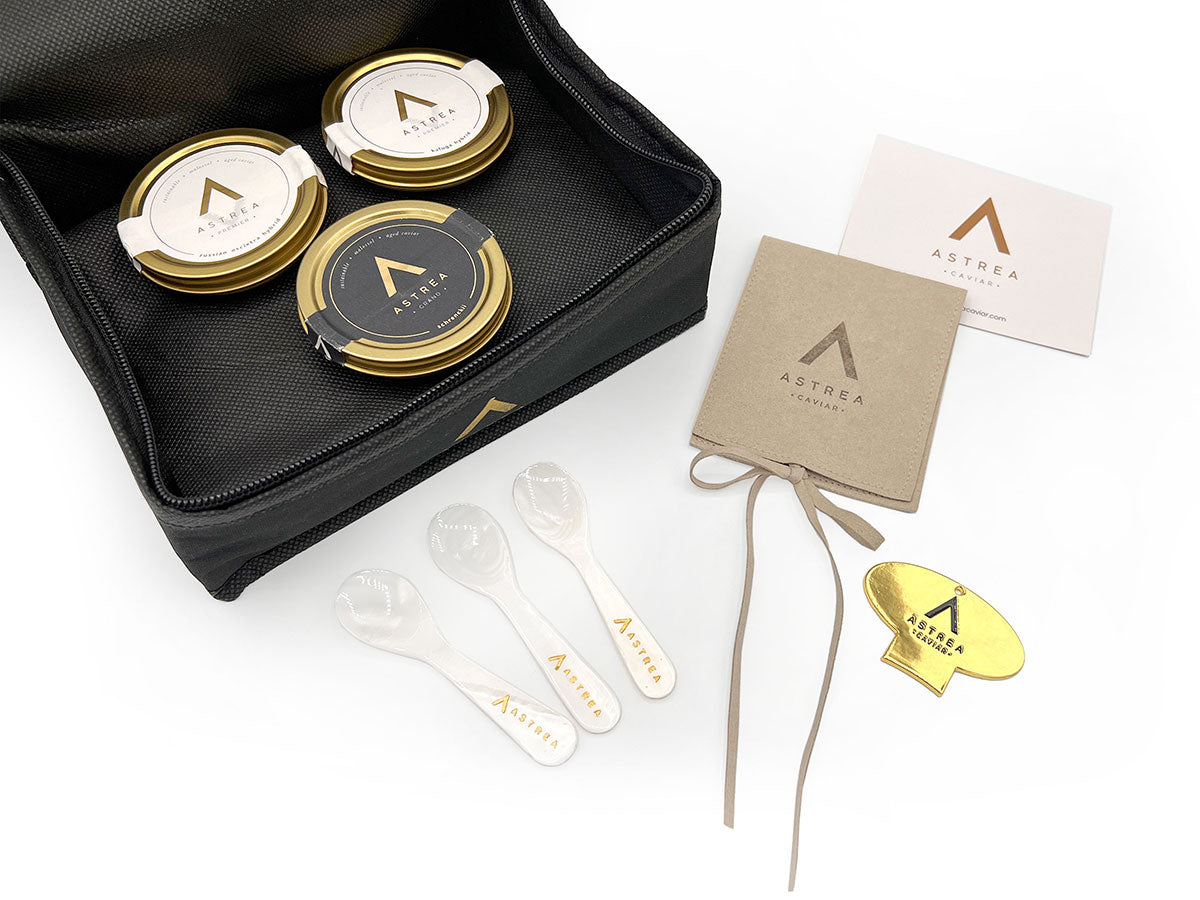 Astrea Caviar Experience Set (3-Species) with  Insulation Bag