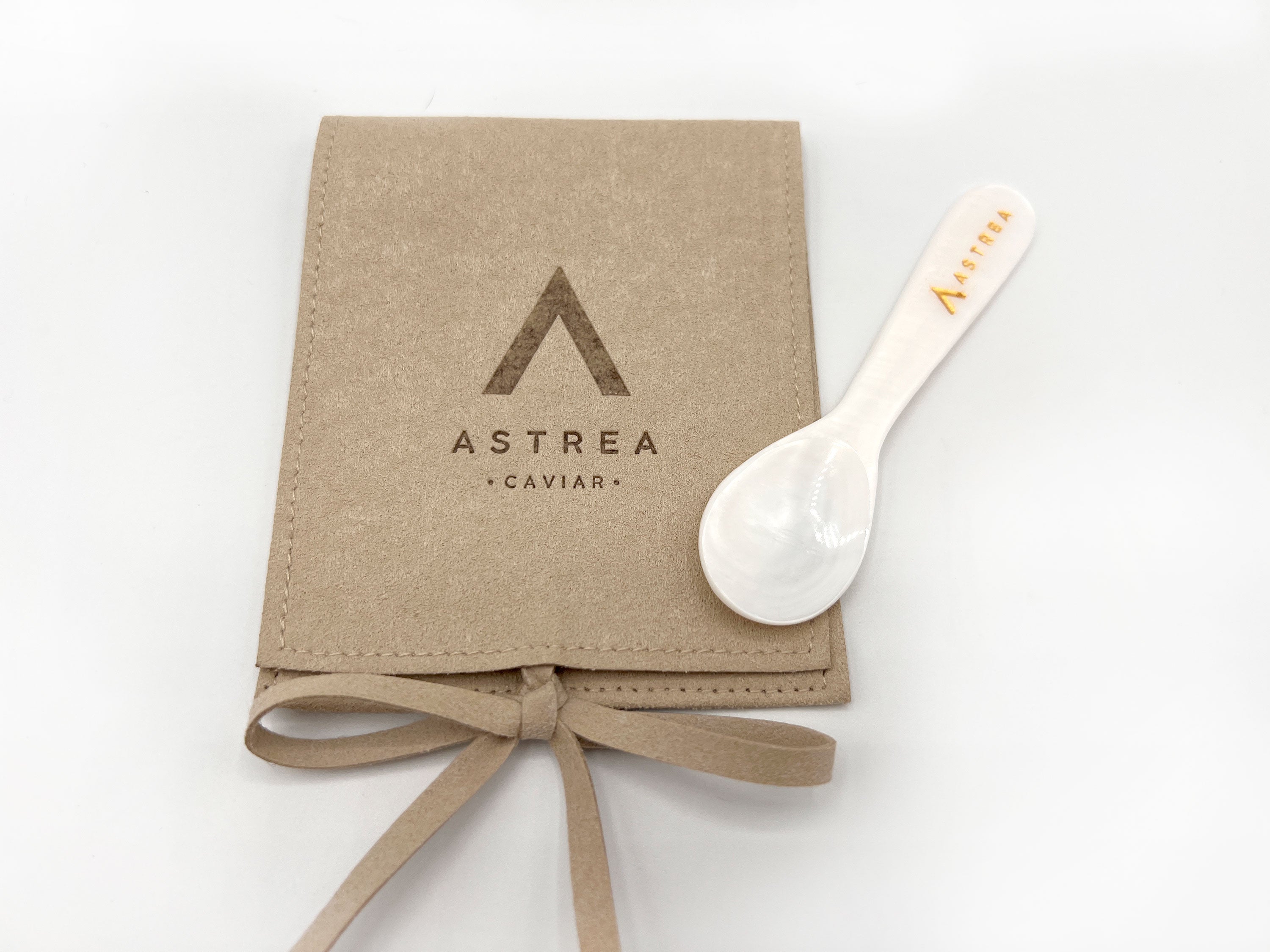 Astrea Mother of Pearl Spoon with Microfiber Pouch