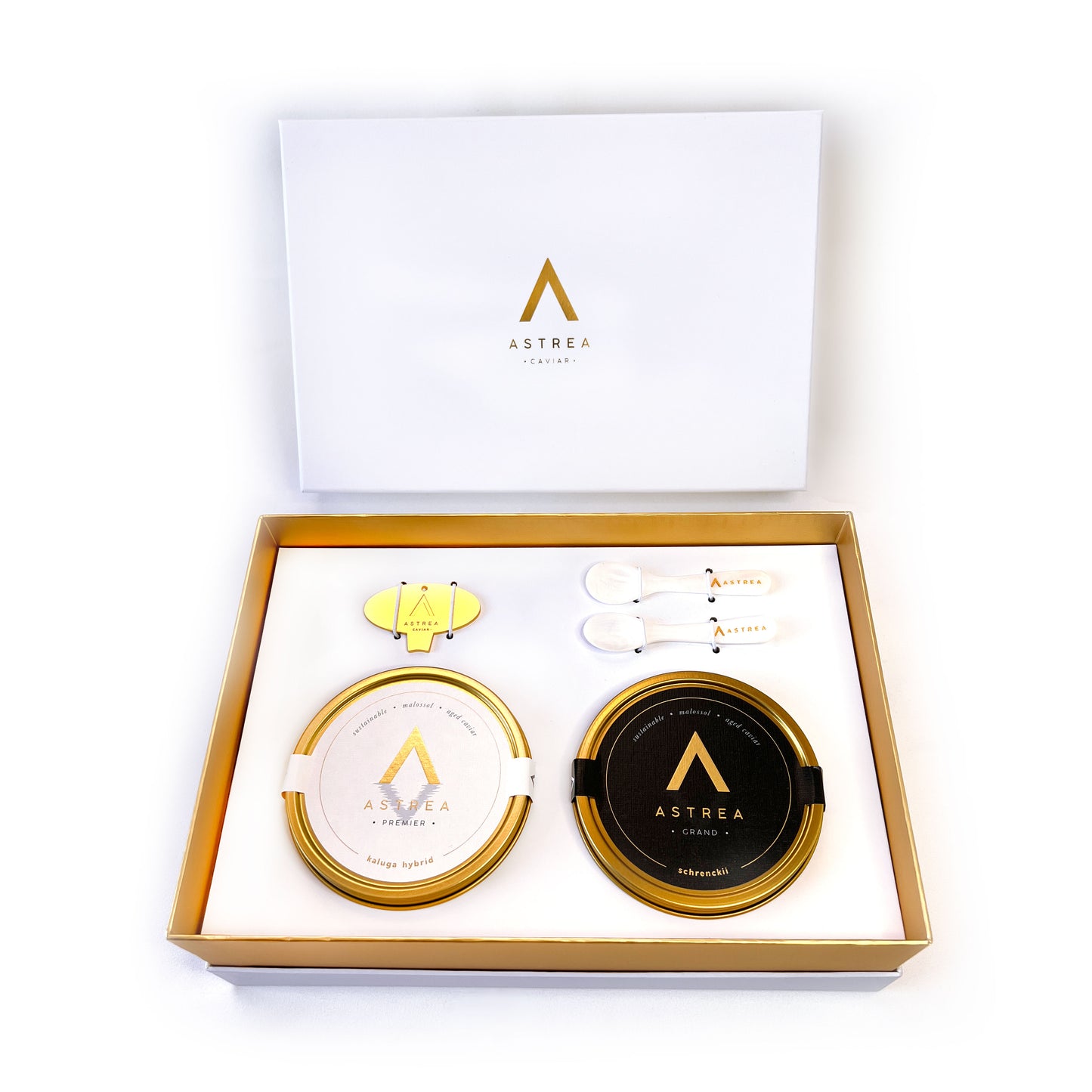 Astrea Caviar Gift Box Set 200g Kaluga Hybrid +Schrenkii