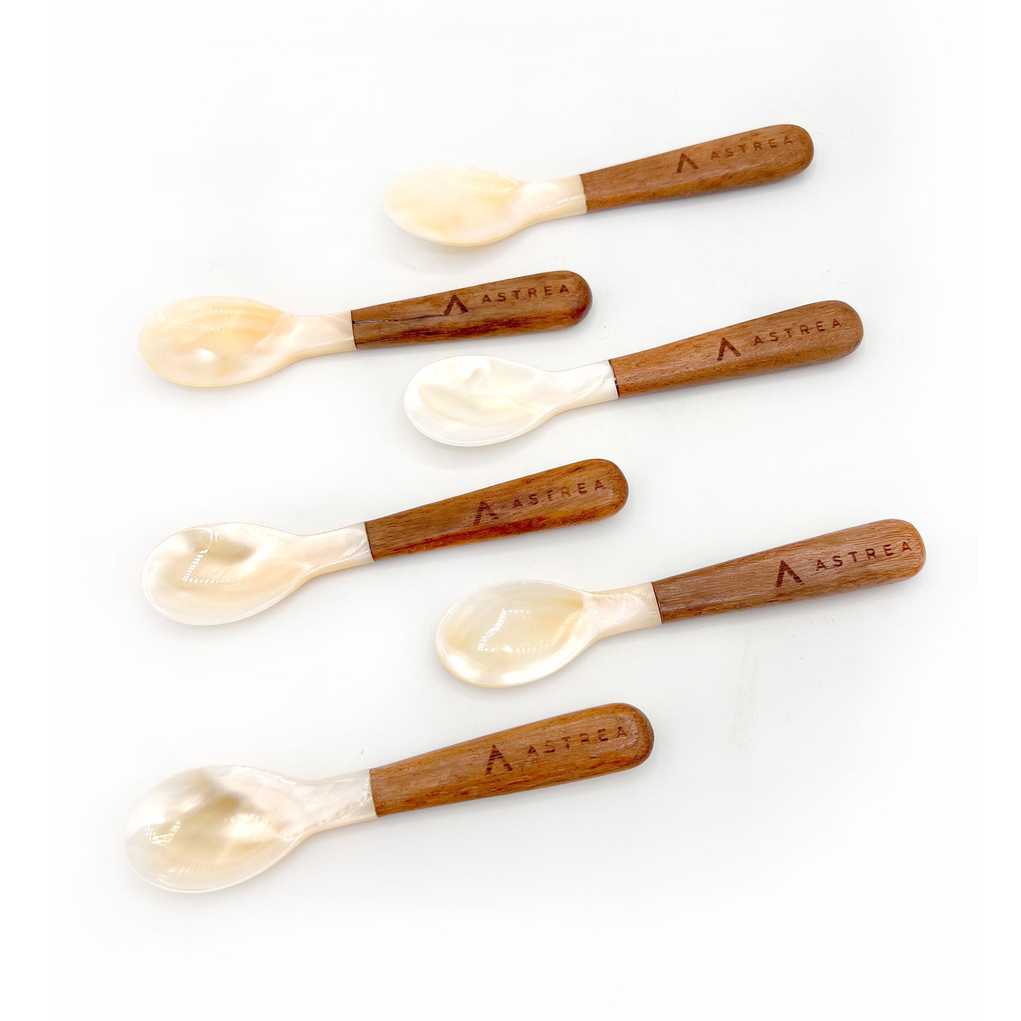 Astrea Mother of Pearl Spoon w/ Wooden Handle